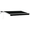 vidaXL Manuell markiseramme med LEDs Svart og Hvit 3,5 x 2,5 m