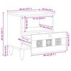 vidaXL Nattbordskap med skuff Brun 40 x 33 x 46 cm Massiv mango tre
