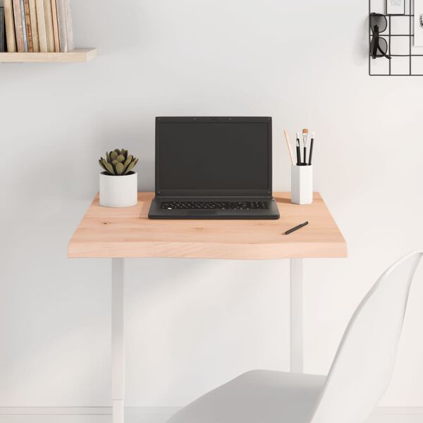 vidaXL Bordplate 60x60x(2-4) cm ubehandlet heltre eik