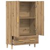 vidaXL Highboard artisan eik 70x31x115 cm konstruert tre