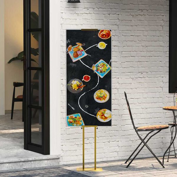 vidaXL Messe Utstillinger Gull 30 x 24 x 214 cm St&aring;l