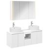 vidaXL Baderomsskapsett 4 pcs Hvit Konstruert tre