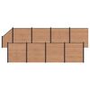 vidaXL Gjerdesett 9 stk. 1484 x 186 cm WPC og Aluminium Brun
