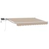 vidaXL Manuell markiseramme med LEDs Beige 3,5 x 2,5 m
