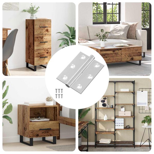 vidaXL Hingse 720 pcs s&oslash;lv 50 x 38 x 1,3 mm St&aring;l