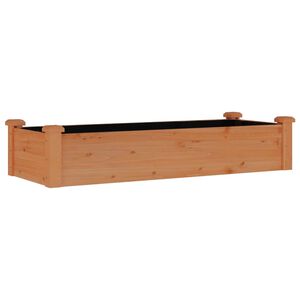vidaXL H&oslash;ybed med foring brun 120x45x25 cm heltre gran