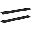 vidaXL Vinduplanker 2 stk. Svart 120 x 15 x 2 cm Massiv b&oslash;ketre