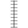 vidaXL Veggmonterte vinstativer for 18 flasker 2 stk svart jern
