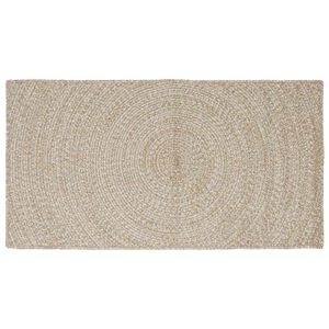 vidaXL Omr&aring;deteppet Naturlig og Hvit 80 x 150 cm Jute