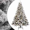 vidaXL Kunstig sammensatt juletre 120 cm 150 LED-lys Varmhvit
