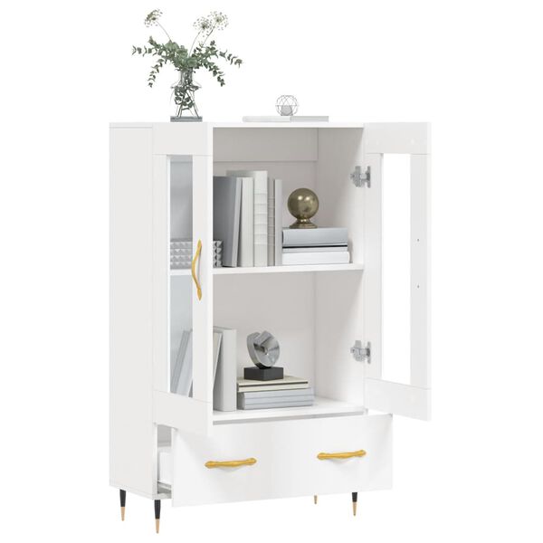 vidaXL Highboard hvit 69,5x31x115 cm konstruert tre