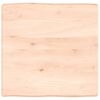 vidaXL Bordplate 60x60x(2-6) cm ubehandlet heltre eik naturlig kant