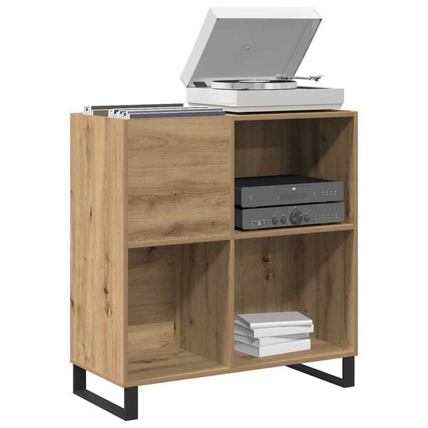 vidaXL Plateskap med hylle artisan eik 85 x 38 x 89 cm Konstruert tre