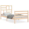vidaXL Sengeramme med hodegavl 100x200 cm heltre