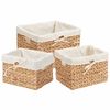 vidaXL Oppbevaringskurver 3 pcs Naturlig 35 x 30 x 25 cm Vannhyasint