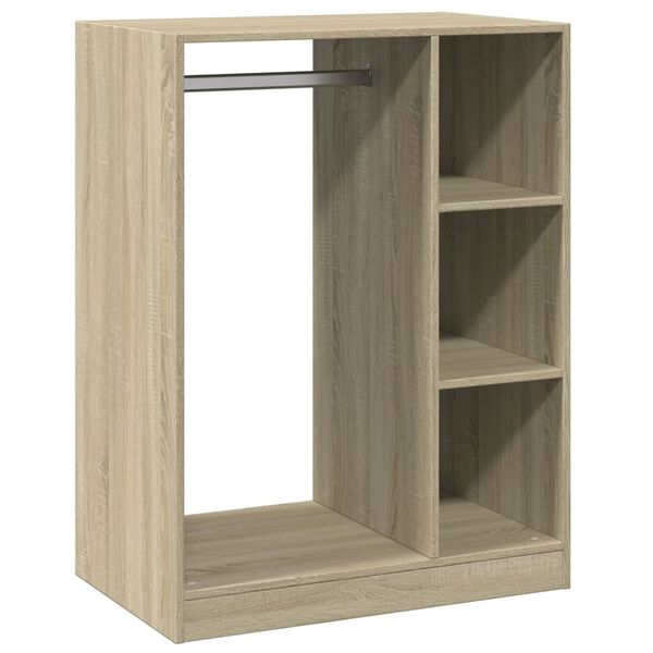 vidaXL Garderobe sonoma eik 77x48x102 cm konstruert tre