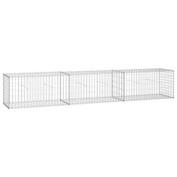 vidaXL Gabion med topp- og bunnlokk galvanisert st&aring;l 300x50x50 cm