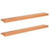 vidaXL Vinduplanker 2 stk. Lakkert 120 x 15 x 2 cm Massiv b&oslash;ketre