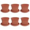 vidaXL Plantepotter 6 pcs Klinker R&oslash;d &Oslash; 12,5 x 10 cm Plast