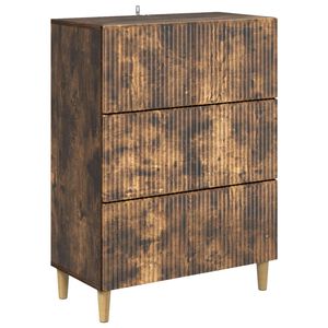 vidaXL Skuffeskap R&oslash;kt Eik 66 x 34,5 x 90 cm Konstruert tre