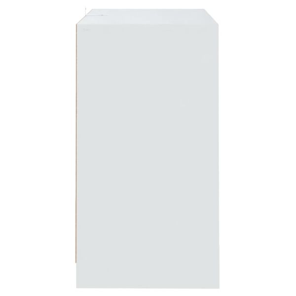 vidaXL Skjenk hvit 70x41x75 cm konstruert tre