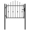 vidaXL Gjerdeport ASTEN 100 x 75 cm Metall Svart L&aring;sbar
