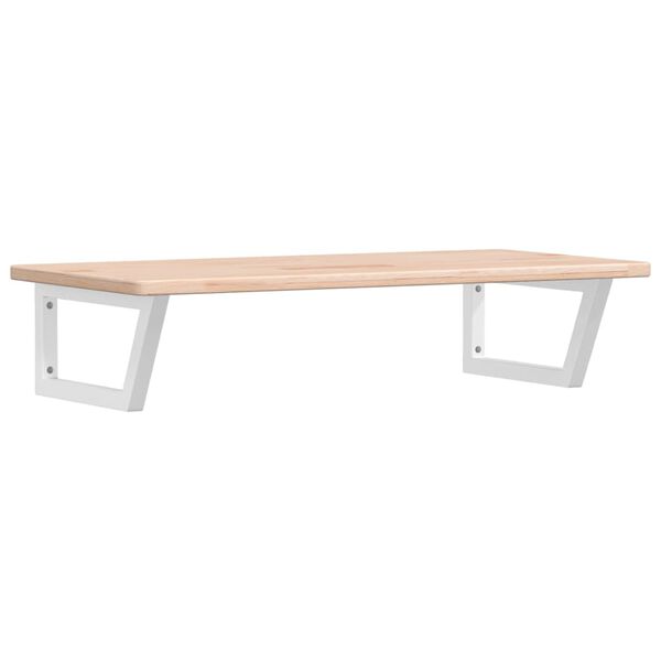 vidaXL Servanthylle veggmontert stål og heltre eik