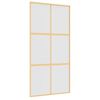 vidaXL Skyved&oslash;r gull 102,5x205 cm frostet ESG glass og aluminium
