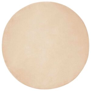 vidaXL Kunstpels Kanin Teppe Olite Beige &Oslash; 100 cm Polyester