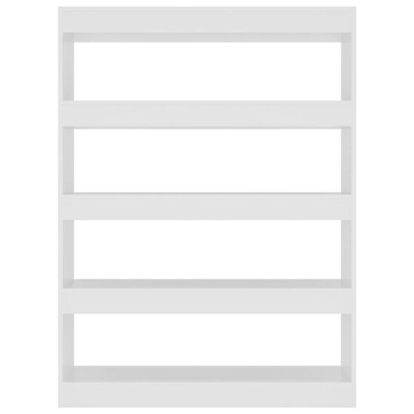 vidaXL Bokhylle/romdeler hvit 100x30x135 cm