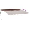 vidaXL Automatisk uttrekkbar markise med LED brun 350x250 cm