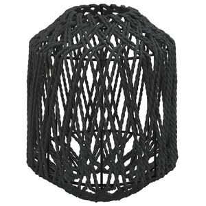 vidaXL Lampeskjerm svart Ø23x28 cm jern og papir