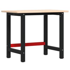 vidaXL Arbeidsbenk 100x60x81,5 cm heltre eik rektangul&aelig;r