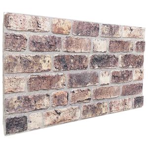 vidaXL Veggpaneler 10 stk. 100 x 50 cm M&oslash;rk brun EPS Skum