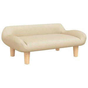 vidaXL Hundeseng Kremfarget 70x40x24 cm Stoff
