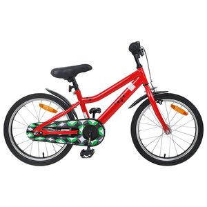 vidaXL Barnesykkel 18 Tommer for 5-7 &aring;r gammel R&oslash;d