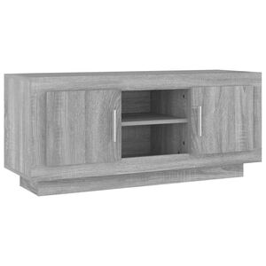 vidaXL TV-benk gr&aring; sonoma 102x35x45 cm konstruert tre
