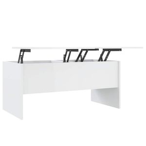 vidaXL Salongbord h&oslash;yglans hvit 102x50,5x46,5 cm konstruert tre