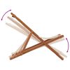 vidaXL Sammenleggbar strandstol beige heltre eukalyptus og stoff