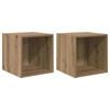 vidaXL Veggskap 2 stk. Artisan Eik 37 x 37 x 37 cm Konstruert tre