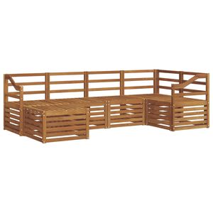 vidaXL Utend&oslash;rs sofa-sett 6 stk. Naturlig Polyester