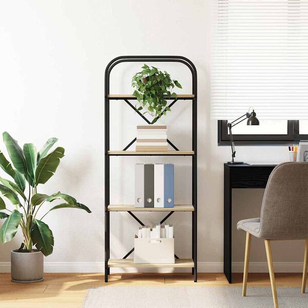 vidaXL Bokhylle Sonoma eik 60 x 30 x 146 cm Konstruert tre