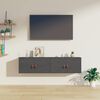 vidaXL Veggskap 2 stk gr&aring; 60x30x30 cm heltre furu