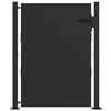 vidaXL Hageport 110 x 155 cm Pulverlakkert st&aring;l Svart L&aring;sbar