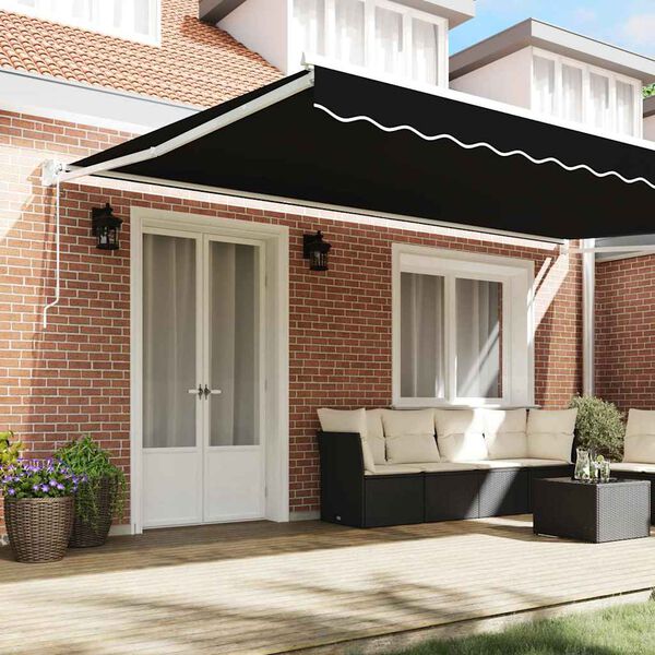 vidaXL Markise Svart 500 x 300 x 165 cm Polyester og Metall