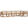 vidaXL Utend&oslash;rs sofa-sett 5 pcs Naturlig Solid akasietre