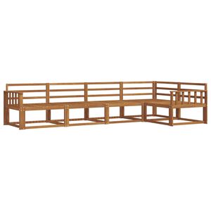 vidaXL Utend&oslash;rs sofa-sett 5 pcs Naturlig Solid akasietre