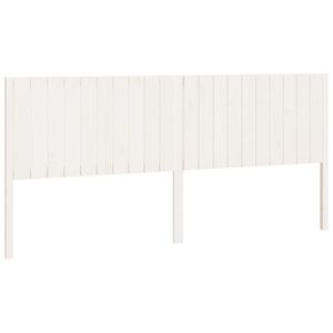 vidaXL Sengegavl hvit 205,5x4x100 cm heltre furu