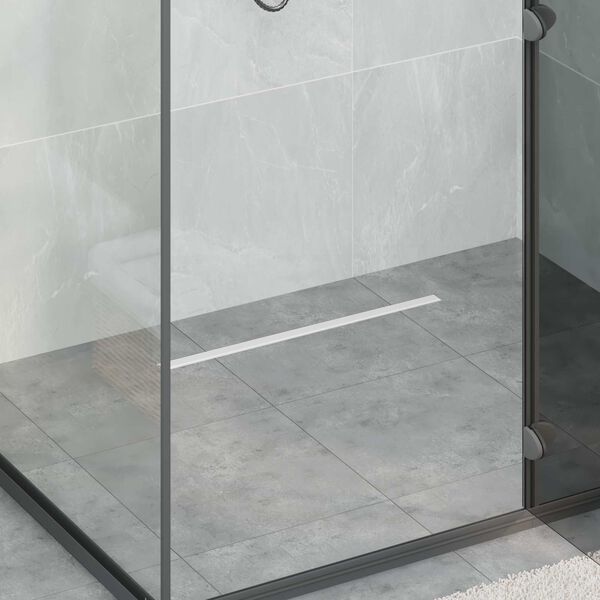 vidaXL 360&deg; dusjdrenering med slankt design s&oslash;lv 60 cm