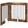 vidaXL Foldbar hundegitter med stativer 2 pcs R&oslash;kt Eik 160,5 cm